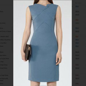Reiss Aiken Teal Professional Workwear Dress Size 00 / 0